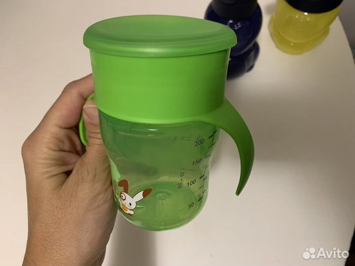 Поильник Avent, бутылочка, контейнер Tupperware