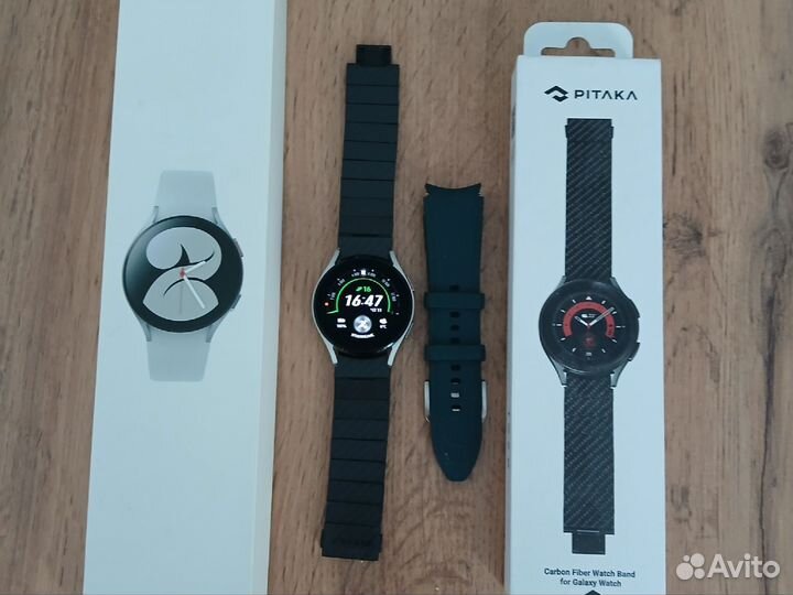 Часы samsung galaxy watch 4 с браслетом Pitaka
