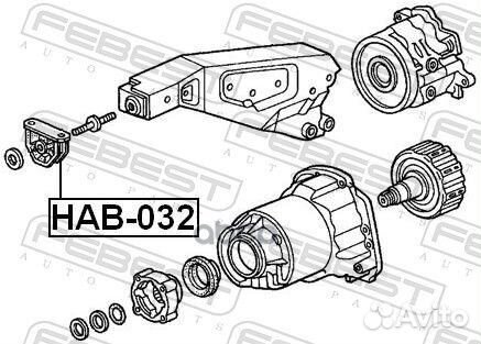 Подушка дифференциала зад прав/лев HAB032 F