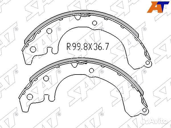 Колодки тормозные барабаные toyota sprinter