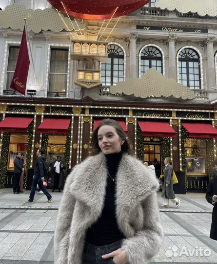 Шуба из эко меха короткая