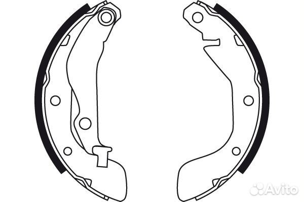 Колодки торм барабан к-т задн