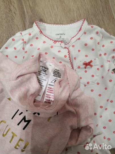 Одежда пакетом для новорожденной carters hm