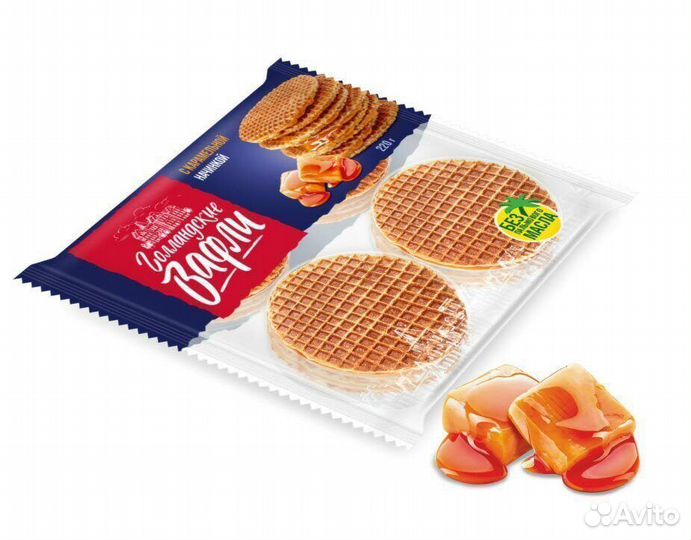 Голландские вафли Дарлетто Карамель начинка 220 г