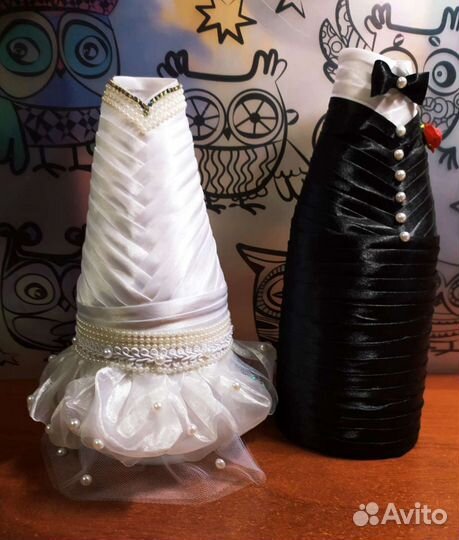 Свадебные аксессуары. Казна, украшение шампанского