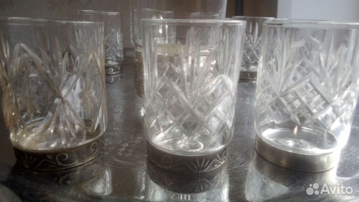 Набор поднос с рюмками эпохи СССР