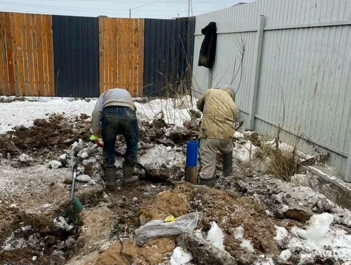 Септик под ключ. Скважина с кессоном