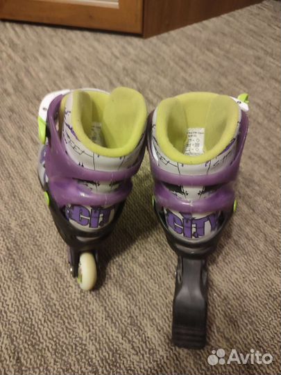 Роликовые коньки детские раздвижные 30-33р