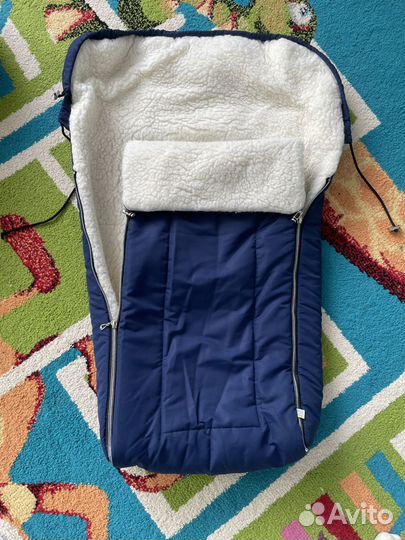 Зимний конверт в коляску на овчине