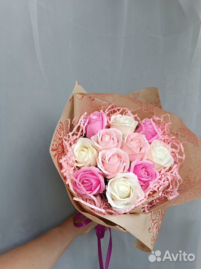 Букет из мыльных роз в наличии и под заказ