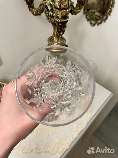 Фужеры кубки гхз “Трактирные» хрустальные