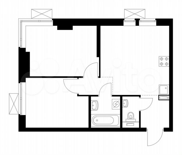2-к. квартира, 46 м², 12/33 эт.