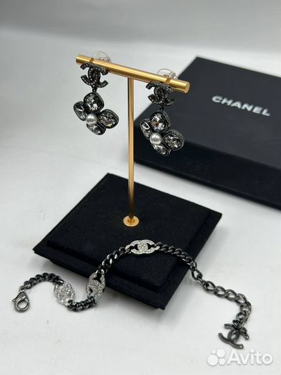 Бусы Серьги Брошь Chanel