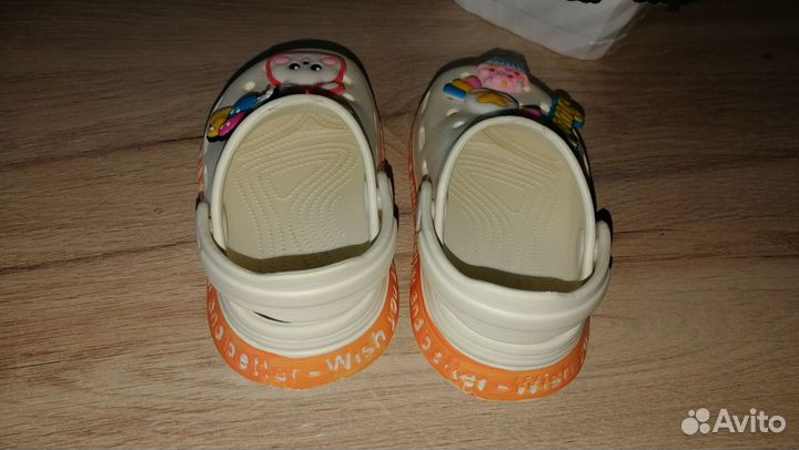 Кроксы резиновые шлепанцы для девочки 19