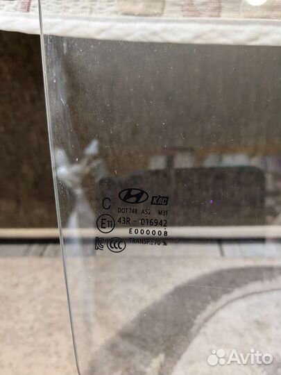 Стекло двери заднее правое на Hyundai Solaris 2