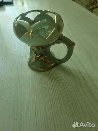 Подсвечник фарфор, авторская работа