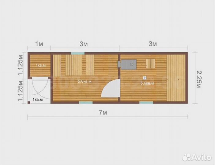 Готовая баня Валерия 7м