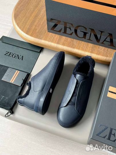 Кеды мужские zegna с мехом