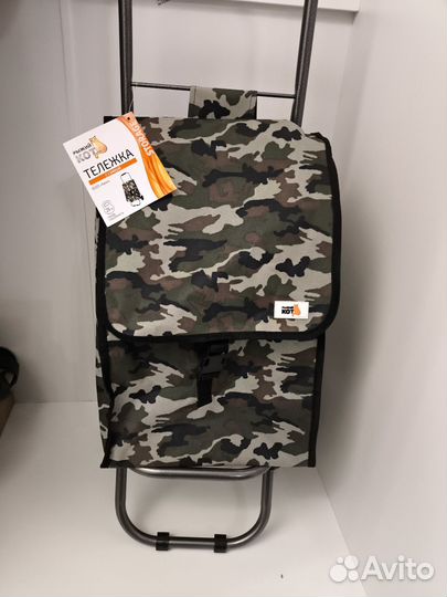 Сумка тележка на колесах Рыжий кот