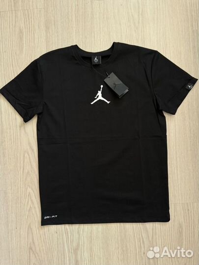 Футболка Jordan Dri Fit 46-56 черная хлопок