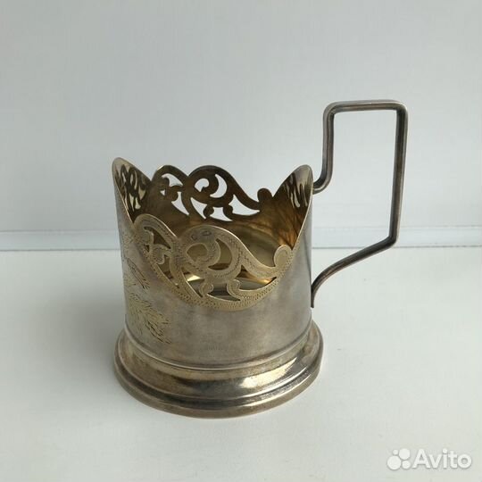 Подстаканник. Серебро, штихель, позолота. мюф