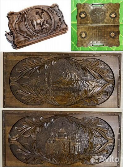 Нарды шахматы ручной работы большые