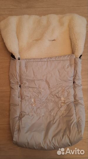 Зимний конверт в коляску на овчине