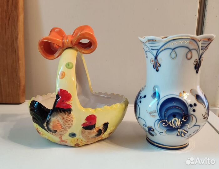 Вазочки. Гжель