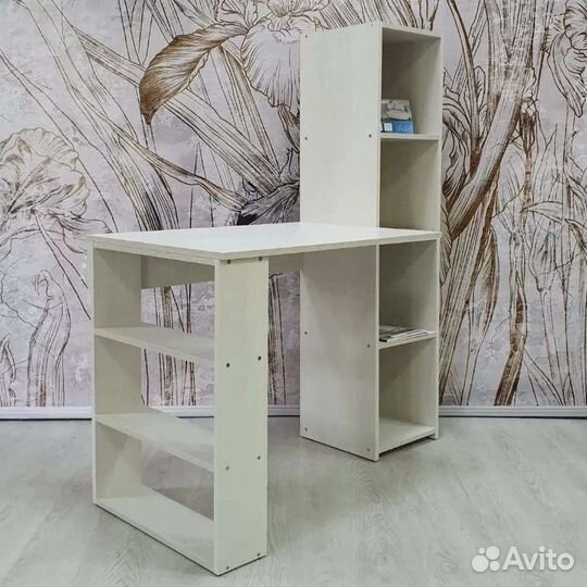 Письменный стол 4 цвета с стеллажом, в наличии