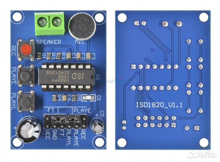 ISD1820 модуль записи и воспроизведения звука