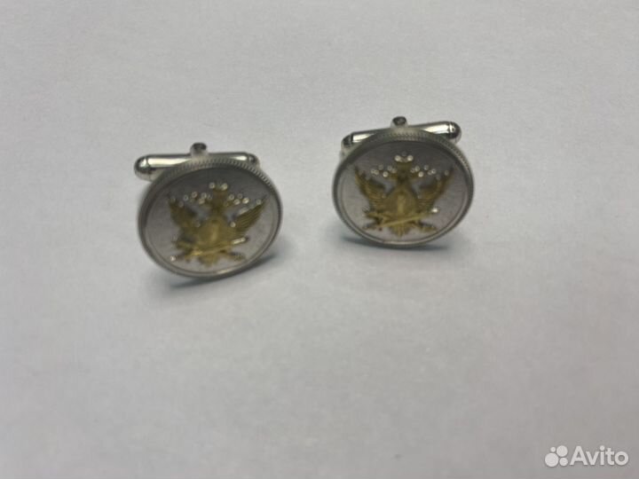 Запонки фсин с золочением