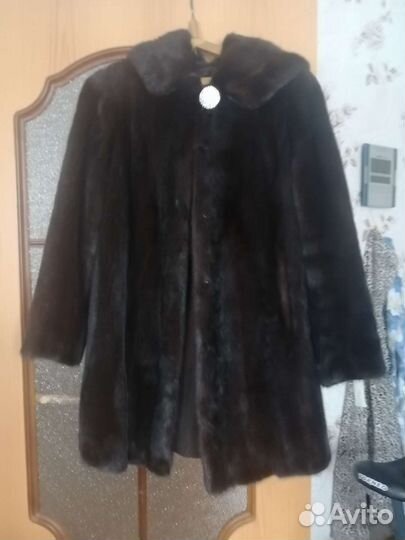 Шуба норковая с капюшоном 50 52 размер