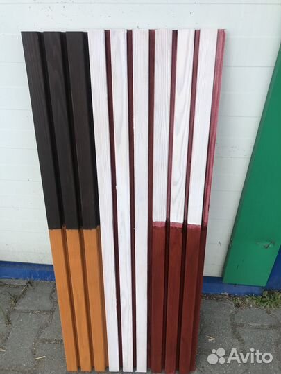 Имитация реечного декора из лиственницы