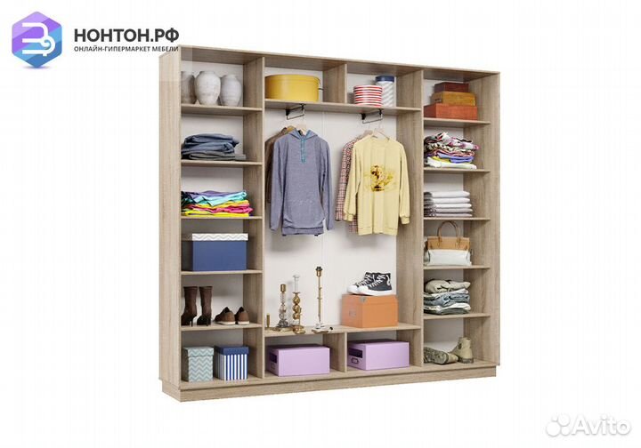 Шкаф-купе трёхдверный Электра с 1 зеркалом дуб сон