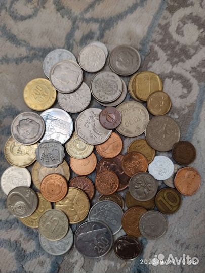 Монеты мира без повторов 50шт