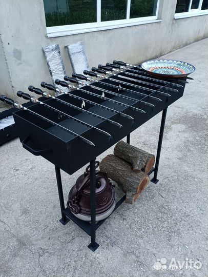 Мангал большой 100см, высокий, усиленный 3 мм