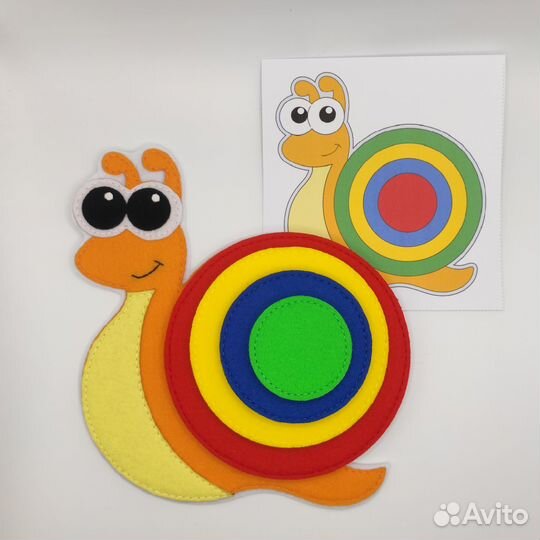 Дидактическая игра из фетра Улитка