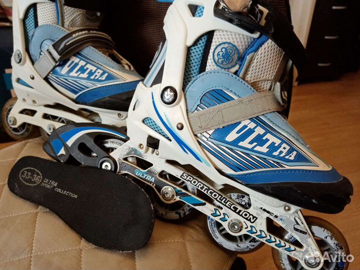 Ролики детские раздвижные размер 33-36