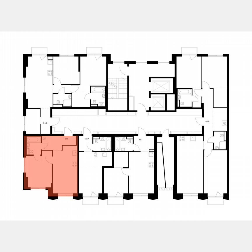 Квартира-студия, 37,6 м², 10/13 эт.