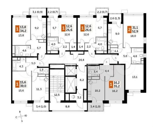 1-к. квартира, 35,2 м², 18/22 эт.