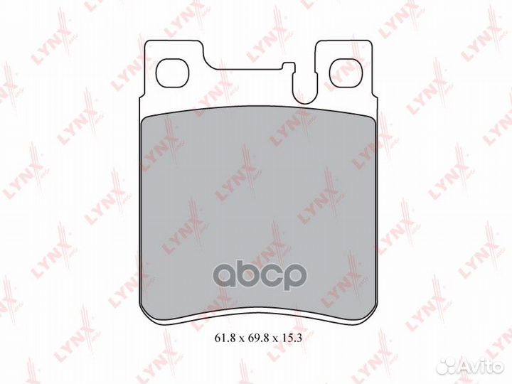 Колодки тормозные дисковые зад BD5316 lynxauto