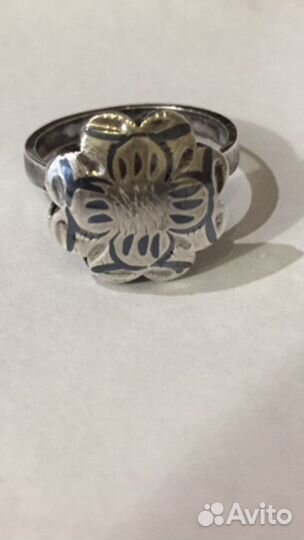 Серебряное кольцо, 925, СССР