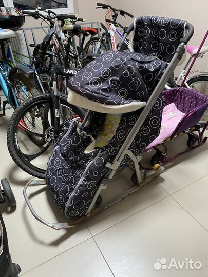 Санки-коляска зимние