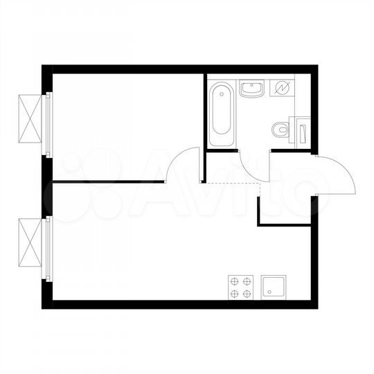 1-к. квартира, 32,7 м², 26/33 эт.