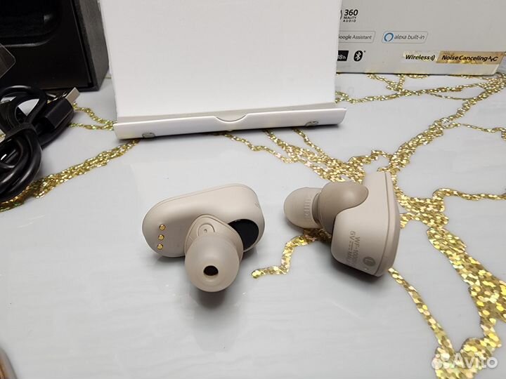 Наушники TWS Sony WF-1000XM3 бежевый