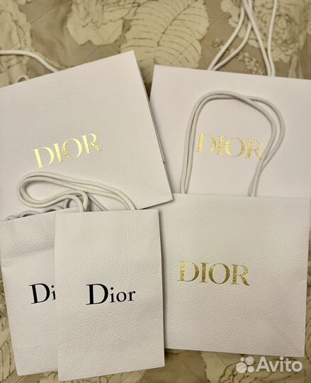 Упаковка Dior, Chanel (пакет, коробка, лента)