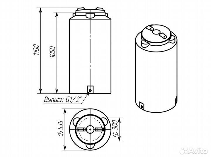 Емкость тцвм-200