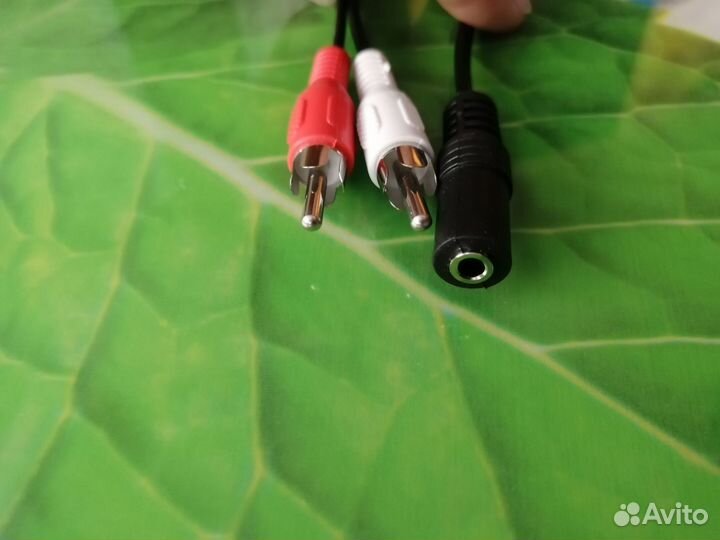Переходник шнур 2rca штекер 3.5 гнездо