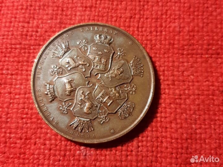 Медаль /домохозяйственное общество/ Швеция XIX век