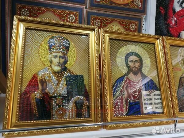 Алмазная мозаика 15x20 Икона Богоматери Живоносный